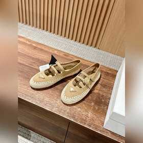 Prada Рафи-плетеные туфли-лодочки на плоской подошве Уровень поку