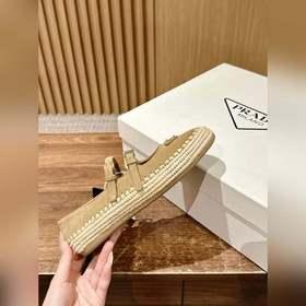Prada Рафи-плетеные туфли-лодочки на плоской подошве Уровень поку