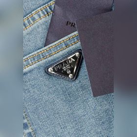 PRADA 2025SS джинсы для повседневной носки Одежда для повседневно