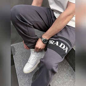 Prada 2025ss весна-лето новые модели мужских брюк для отдыха и де