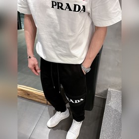 Prada 2025ss весна-лето новые модели мужских брюк для отдыха и де