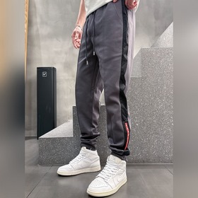 Prada 2025ss весна-лето новые модели мужских брюк для отдыха и де