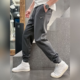 Prada 2025ss весна-лето новые модели мужских брюк для отдыха и де