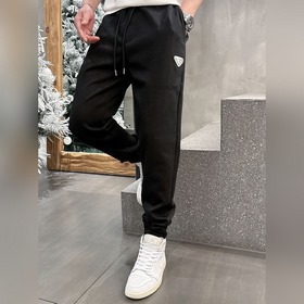 Prada 2025ss весна-лето новые модели мужских брюк для отдыха и де
