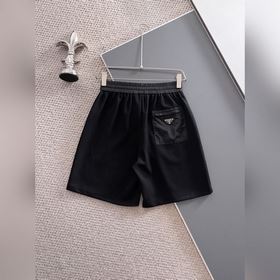 25SS Prada Шорты из ткани с жемчужным узором Эти шорты в стиле ба