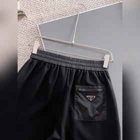 25SS Prada Шорты из ткани с жемчужным узором Эти шорты в стиле ба