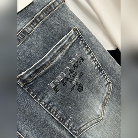 Prada эксклюзивная новая модель модных джинсов для мужчин, высоко
