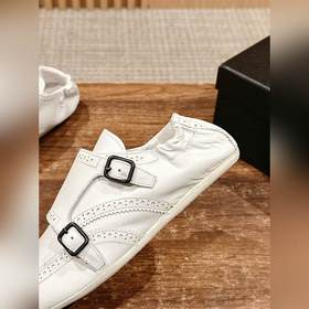 Prada Подиумная модель ретро туфли с бахромой, с ремешком и полуо