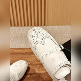 Prada Подиумная модель ретро туфли с бахромой, с ремешком и полуо