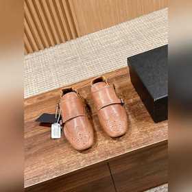 Prada Подиумная модель ретро туфли с бахромой, с ремешком и полуо