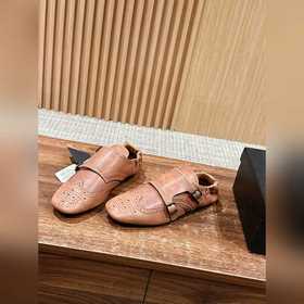 Prada Подиумная модель ретро туфли с бахромой, с ремешком и полуо