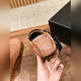 Prada Подиумная модель ретро туфли с бахромой, с ремешком и полуо