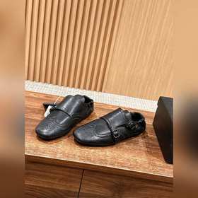 Prada Подиумная модель ретро туфли с бахромой, с ремешком и полуо