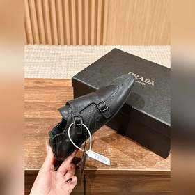 Prada Подиумная модель ретро туфли с бахромой, с ремешком и полуо