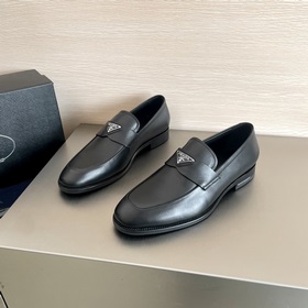 Prada Новая серия мужских кожаных лофей Saffiano Импортная теляч