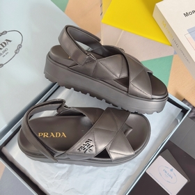 Топовая версия： женская  Prada Серия Nappa Перекрестные ремешки 
