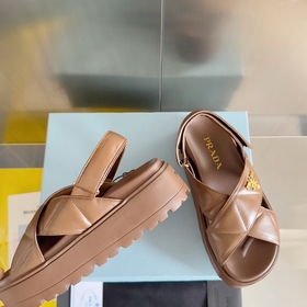 Топовая версия： женская  Prada Серия Nappa Перекрестные ремешки