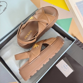 Топовая версия： женская  Prada Серия Nappa Перекрестные ремешки