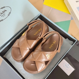 Топовая версия： женская  Prada Серия Nappa Перекрестные ремешки 