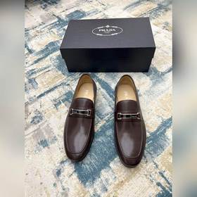 PRADA ~ Размер： 38-45 Новые высококачественные мужские кожаные т