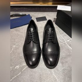 Мужские кожаные туфли PRADA, импортный товар, материал： кожа высш