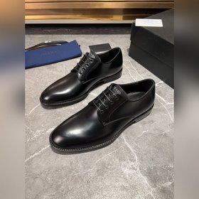 Мужские кожаные туфли PRADA, импортный товар, материал： кожа высш