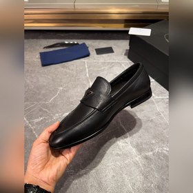 Мужские кожаные туфли PRADA, импортный товар, материал： кожа высш