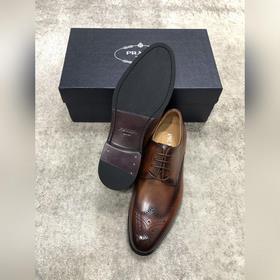 Prada мужские кожаные туфли, верх из импортной кожи, открытый мыс