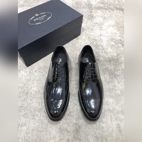 Prada мужские кожаные туфли, верх из импортной кожи, открытый мыс