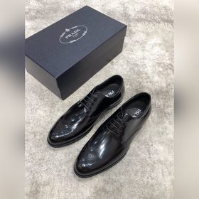 Prada мужские кожаные туфли, верх из импортной кожи, открытый мыс