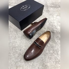 Высококачественные мужские кожаные туфли Prada, верх из импортной