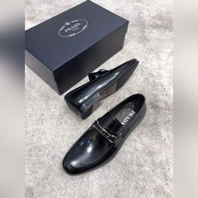 Высококачественные мужские кожаные туфли Prada, верх из импортной