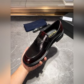 Мужские кожаные туфли PRADA, импортный товар, материал： кожа деся
