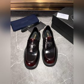 Мужские кожаные туфли PRADA, импортный товар, материал： кожа деся