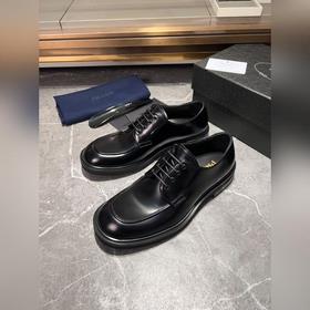 Мужские кожаные туфли PRADA, импортный товар, материал： кожа деся