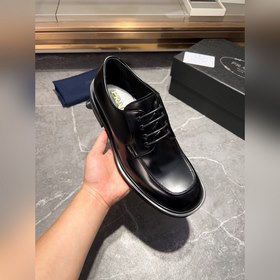 Мужские кожаные туфли PRADA, импортный товар, материал： кожа деся