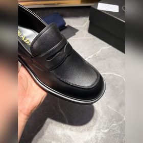 Мужские кожаные туфли PRADA, импортный товар, материал： кожа деся