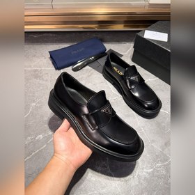 Мужские кожаные туфли PRADA, импортный товар, материал： кожа деся