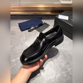 Мужские кожаные туфли PRADA, импортный товар, материал： кожа деся