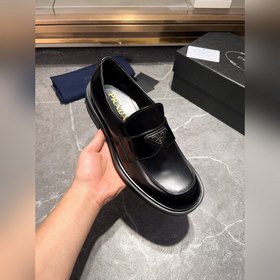 Мужские кожаные туфли PRADA, импортный товар, материал： кожа деся