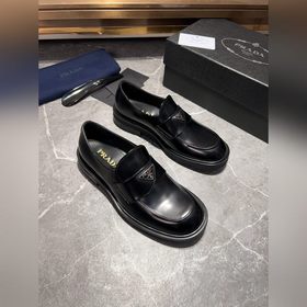 Мужские кожаные туфли PRADA, импортный товар, материал： кожа деся