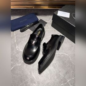 Мужские кожаные туфли PRADA, импортный товар, материал： кожа деся