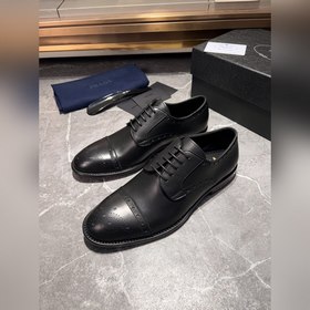 Мужские кожаные туфли PRADA, импортный товар, материал： кожа высш