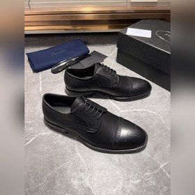 Мужские кожаные туфли PRADA, импортный товар, материал： кожа высш