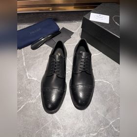 Мужские кожаные туфли PRADA, импортный товар, материал： кожа высш