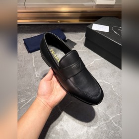 Мужские кожаные туфли PRADA, импортный товар, материал： кожа высш