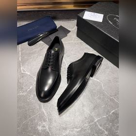 Мужские кожаные туфли PRADA, импортный товар, материал： кожа высш