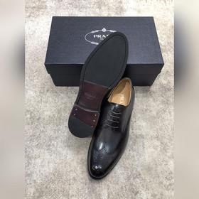 Prada мужские кожаные туфли, верх из импортной кожи, открытый мыс