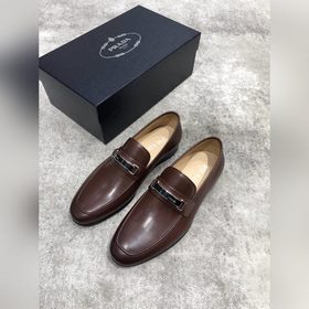 Высококачественные мужские кожаные туфли Prada, верх из импортной