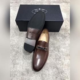 Высококачественные мужские кожаные туфли Prada, верх из импортной